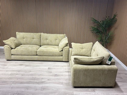 Davina Fabric Large 3 Seater Sofa + Love Chair Set - RRP £2698