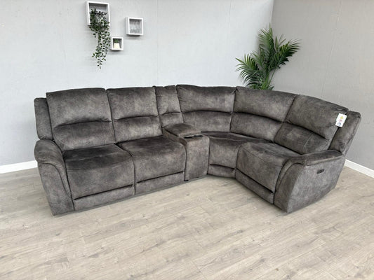 DFS Declan Fabric Modular Corner Sofa + Console, Power Recliners - RRP £2,098