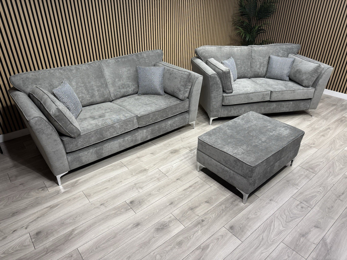 Furniture Village SASHA Fabric 3+2 Seater + Footstool Sofa Set - RRP £3490