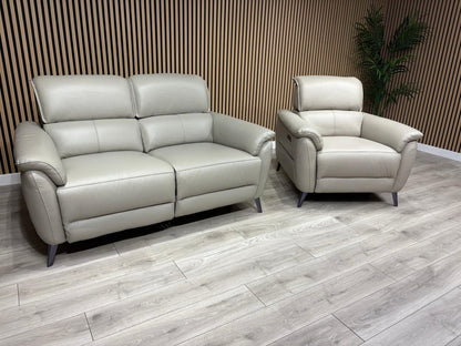 Furniture Village JUDE Style Leather 2 Seater Sofa + Armchair Set - RRP £4,440
