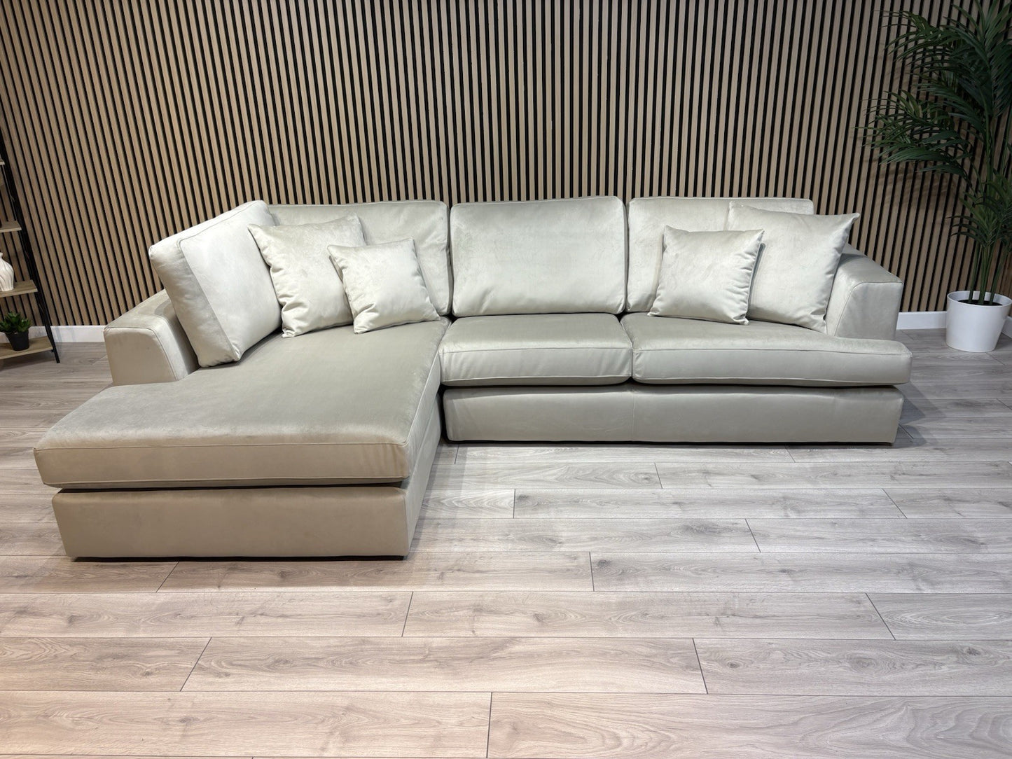 NEXT - STRATUS Fabric LHF Corner Chaise Sofa + Footstool - RRP £2,698