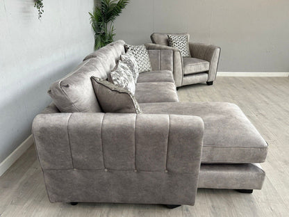 Furniture Village MARIAH Fabric LHF Chaise Corner Sofa + Armchair - RRP £4,140