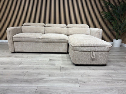 WINDSOR Premium Fabric LHF or RHF Chaise Sofa Bed with Storage - RRP £1399