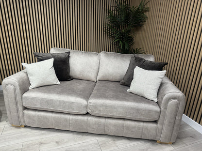 DEVINE Glamour Fabric 2 Seater Sofa Stone