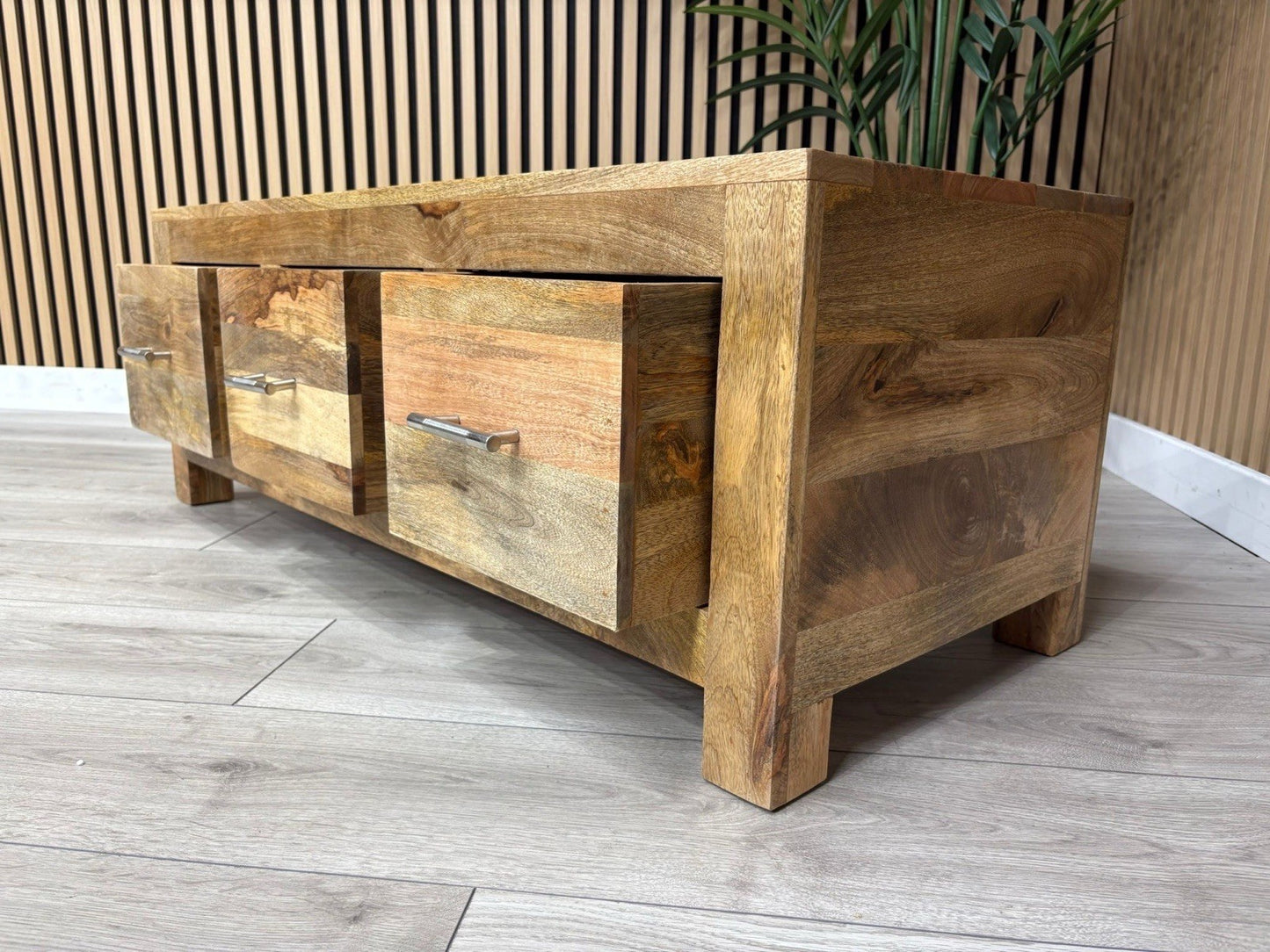 NEXT Sample - Cuba Mango Wood 3 Drawer Coffee Table - RRP: £695