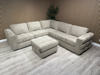 DFS - MAVAM Modular Premium Fabric 2 Corner 2 Sofa + Footstool - RRP £3499