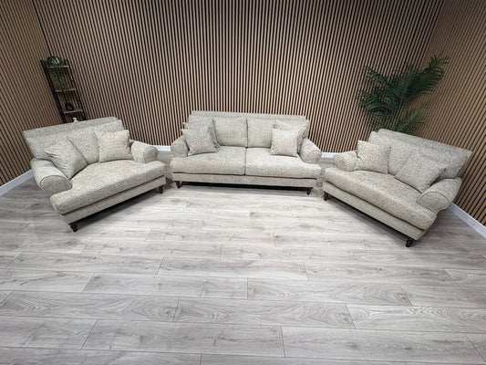 Laura Ashley LYNDEN Style Fabric 3 Seater Sofa + 2 x Armchairs Set - RRP £3395