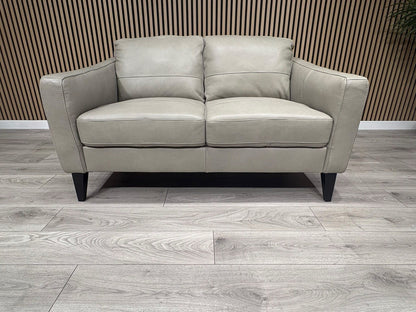 John Lewis BAILEY Style 2 Seater Stone Leather Sofa RRP £1695