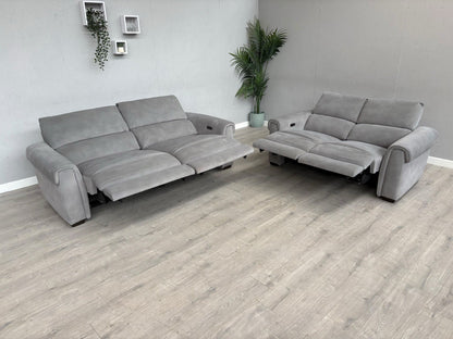 Furniture Village NIXON Fabric 3+2 Seater Power Recliner Sofa Set - RRP £2,290