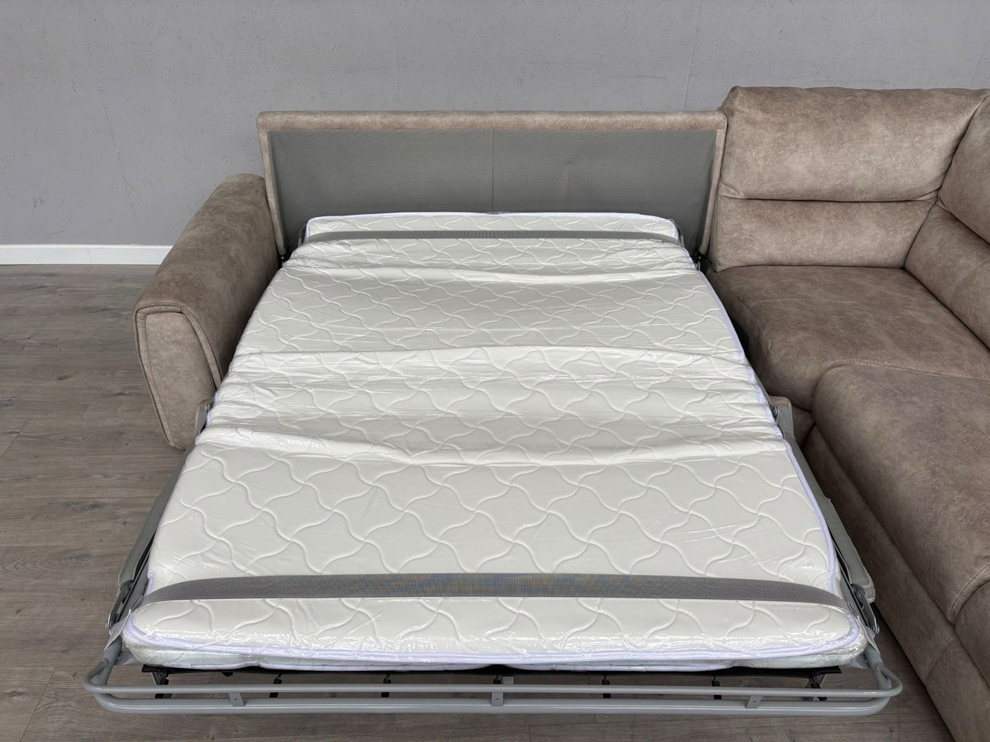 Furniture Village FLEX Fabric Large LHF Corner Sofa Bed, Storage Arms, RRP £2945