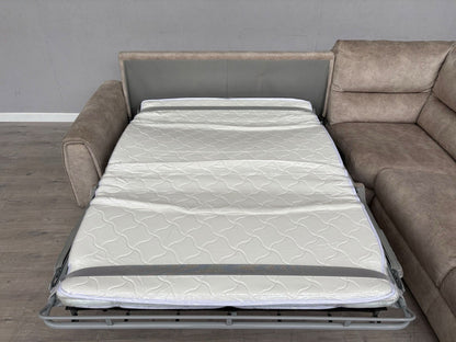 Furniture Village FLEX Fabric Large LHF Corner Sofa Bed, Storage Arms, RRP £2945