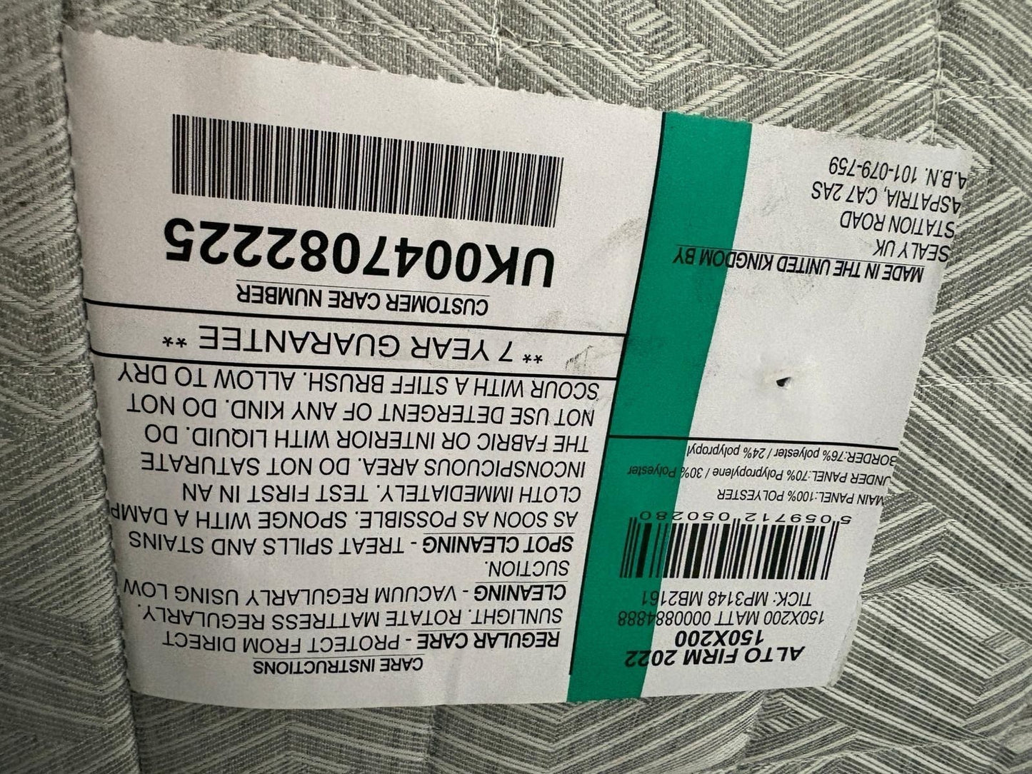 Sealy Elevate Alto 5FT Kingsize Mattress, Firm - RRP £1,099