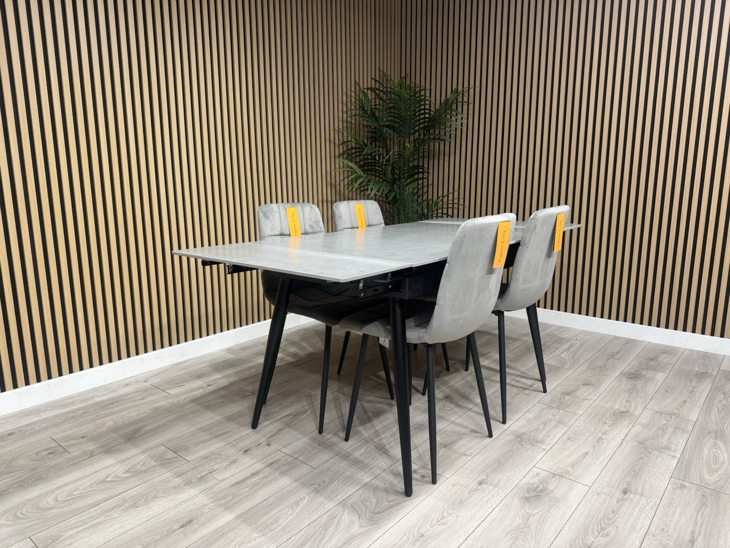 NEXT Sample - VERONA Marble Effect Extending Dining Table + 4 x Chairs RRP £1799