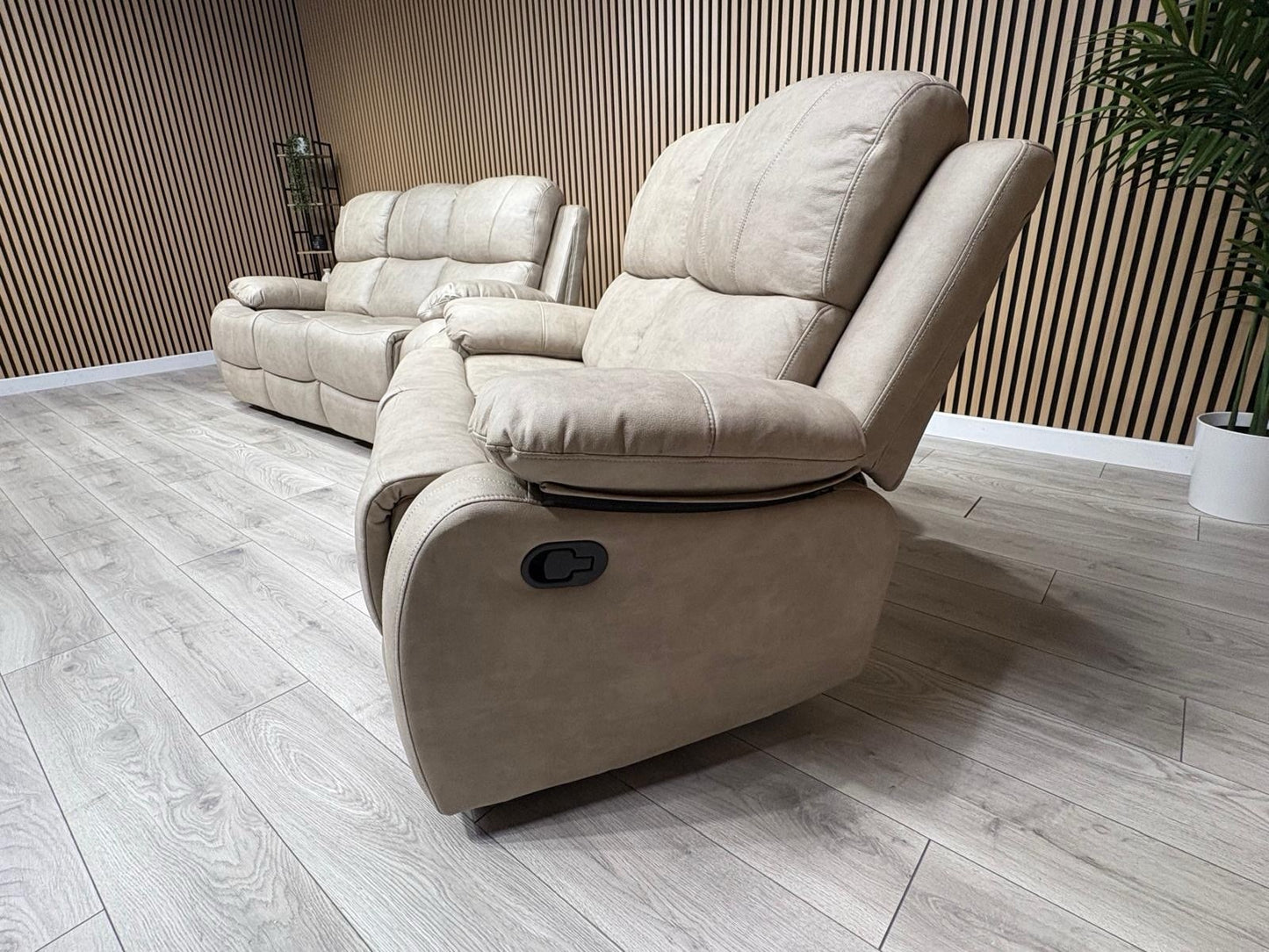 Boston Fabric 3 + 2 Seater Sofa Set, Manual Recliners - RRP £1999