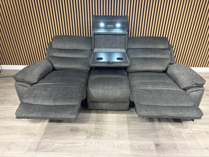 DFS New Lawson Power Recliner 3+2 Seater Sofa Set + Fold Down Table - RRP £2498