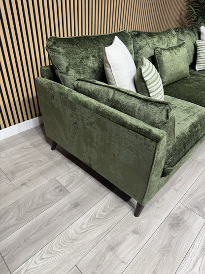 Very Home Sanremo Fabric Corner Group Sofa ( 2c2 )  Olive RRP £3199