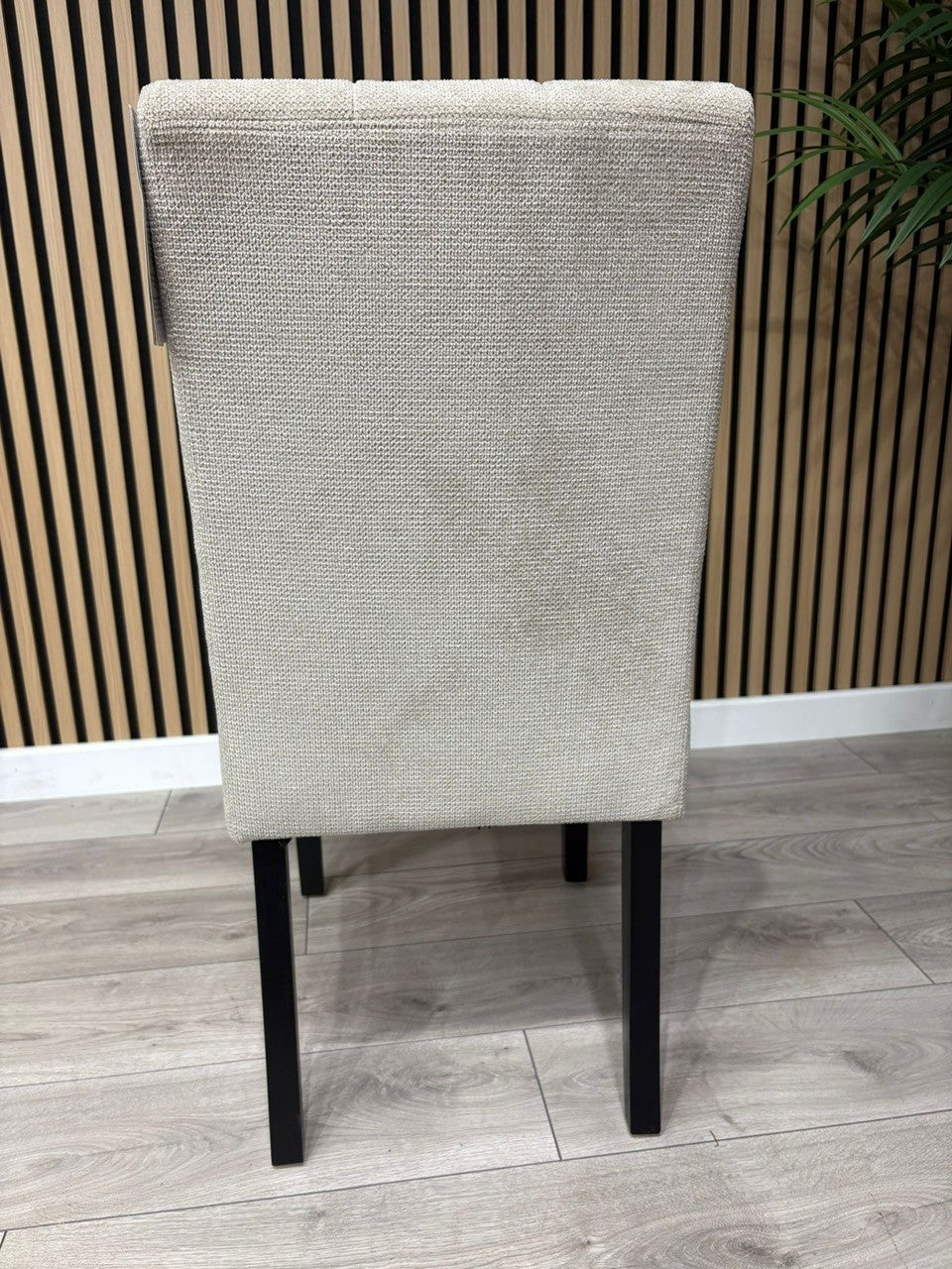 NEXT Sample - Flax Waffle Natural Fabric Dining Chairs