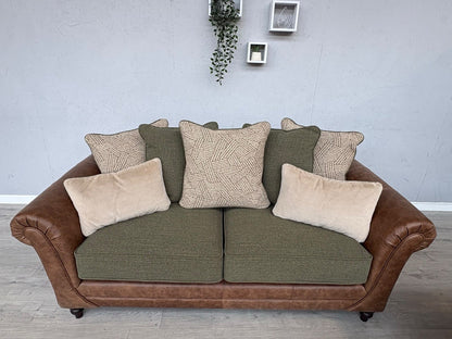 CHATSWORTH Farmhouse Style Fabric 3 Seater Sofa + Armchair Set RRP £3390