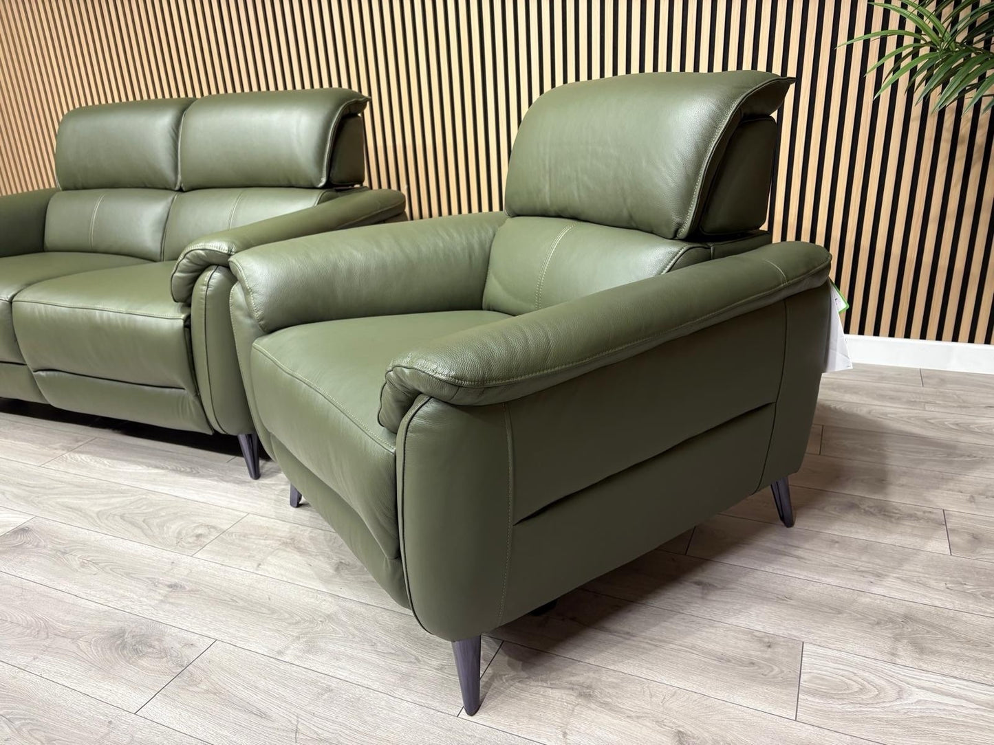 Furniture Village JUDE Style Leather 2 Seater Sofa + 2 x Armchairs - RRP £6,485