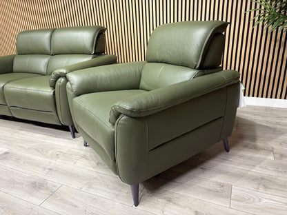 Furniture Village JUDE Style Leather 2 Seater Sofa + 2 x Armchairs - RRP £6,485