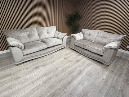 Oak Furnitureland RAVELLO Style Fabric 3 + 2 Seater Sofa Set - RRP £2,798