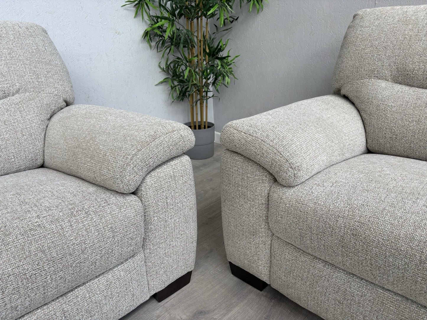 Furniture Village HETTY Fabric 2 x 3 Seater Sofa Set + Footstool- RRP £2,385