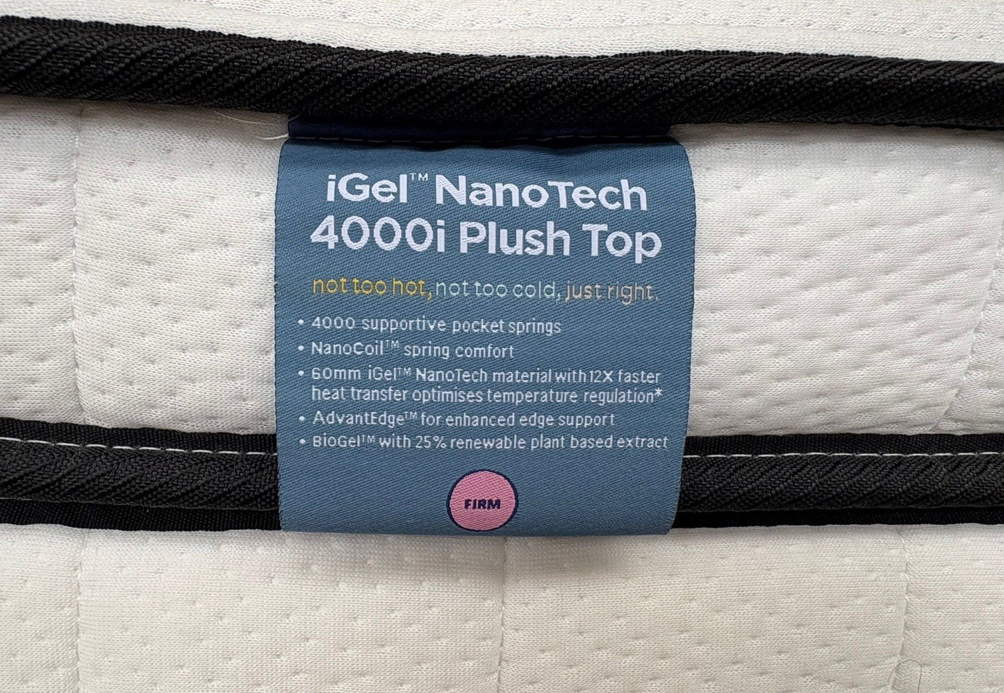 IGEL Nanotech 4000i 6ft Superking Plushtop Mattress, Firm - RRP £2,299
