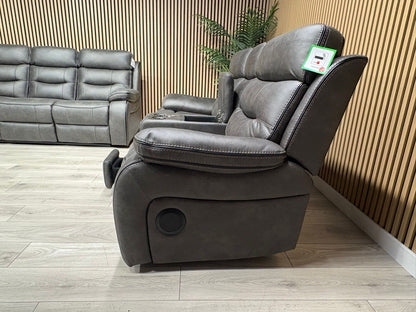 DFS Vinson Fabric 3+2 Seater Power Recliner Sofa Set + Console  - RRP £3899