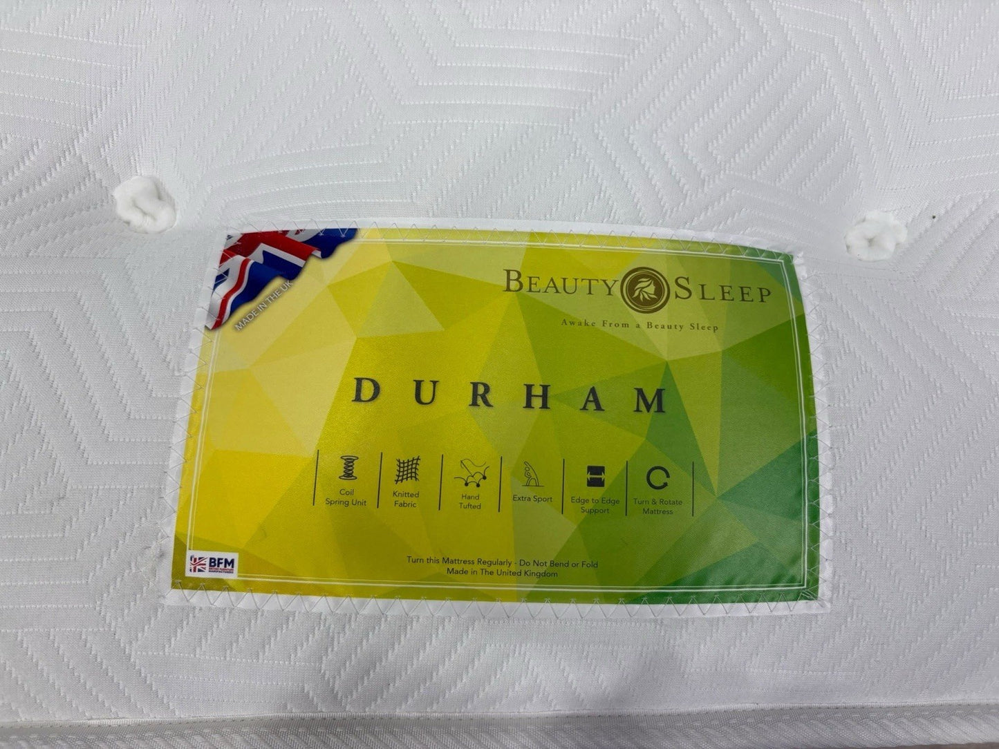4ft6 Durham Bed Set, Inc Base + Headboard + Mattress (Storage Options Available)