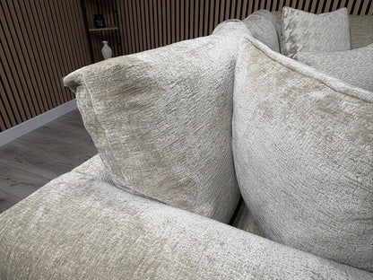 Ashley Manor ADISA Fabric LHF Corner Sofa Set, Pebble - RRP £2,999