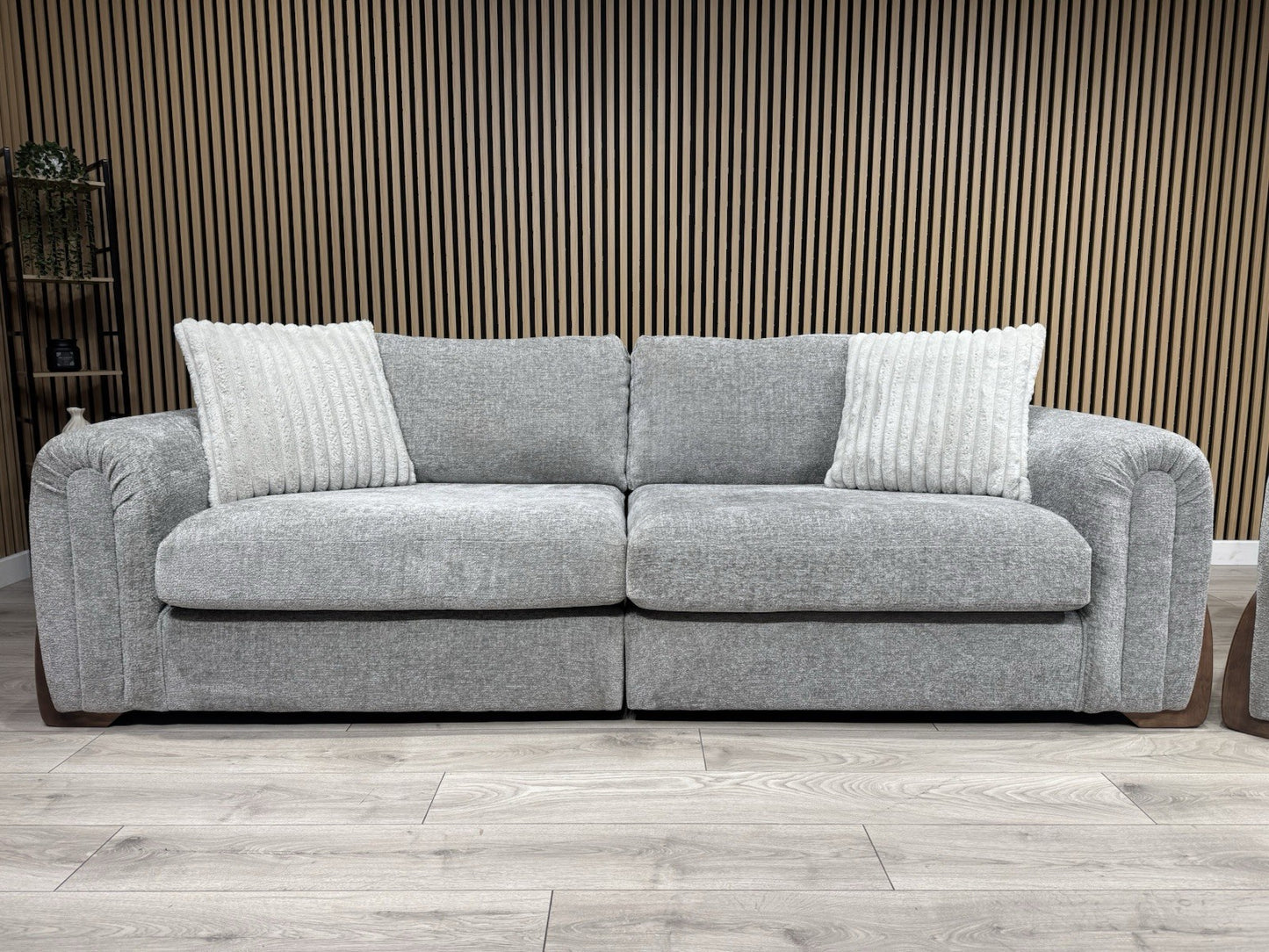 Charlie 4 Seater + Armchair Fabric Sofa Set, Grey - RRP £3098