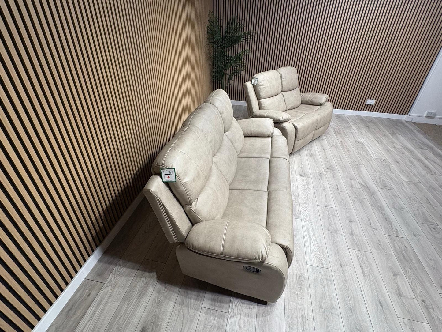 Boston Fabric 3 + 2 Seater Sofa Set, Manual Recliners - RRP £1999