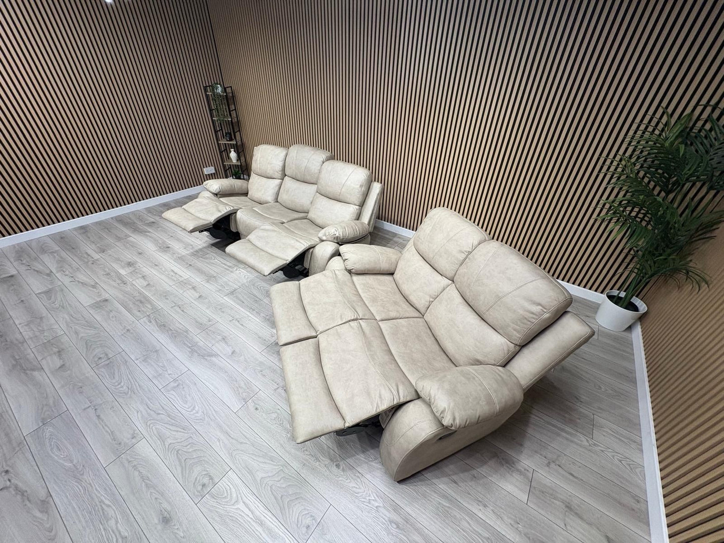 Boston Fabric 3 + 2 Seater Sofa Set, Manual Recliners - RRP £1999