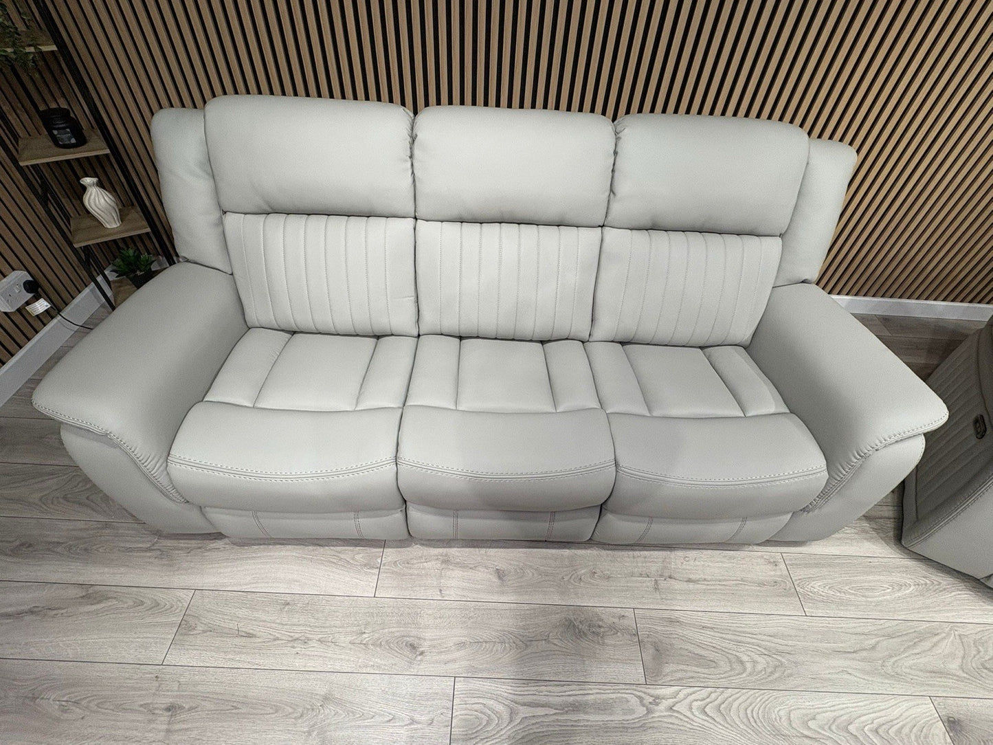DOMINO 3 Seater + 2 Seater Leather Sofa Set, Power Recliners - RRP £2,995
