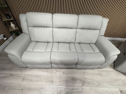 DOMINO 3 Seater + 2 Seater Leather Sofa Set, Power Recliners - RRP £2,995