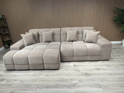 EVE CLOUD Large Fabric 3 Seater LHF Chaise Corner Sofa - RRP £2,299