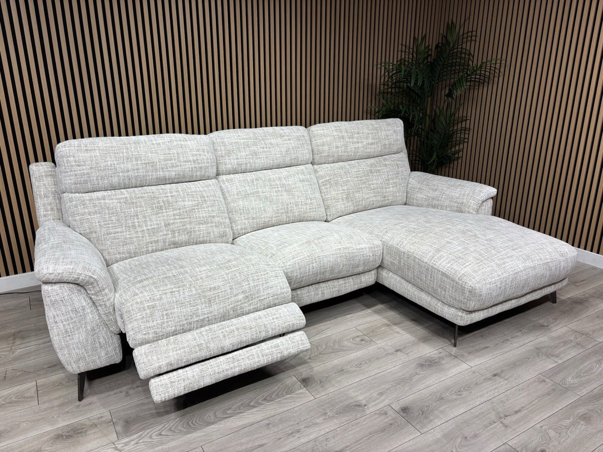 Furniture Village ECLIPSE Fabric Power Recliner RHF Chaise Corner Sofa RRP £2245