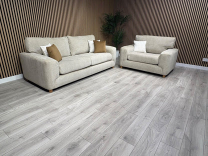 DFS Sample Enzo Fabric 3 Seater Sofa + Love Chair Set RRP £2599