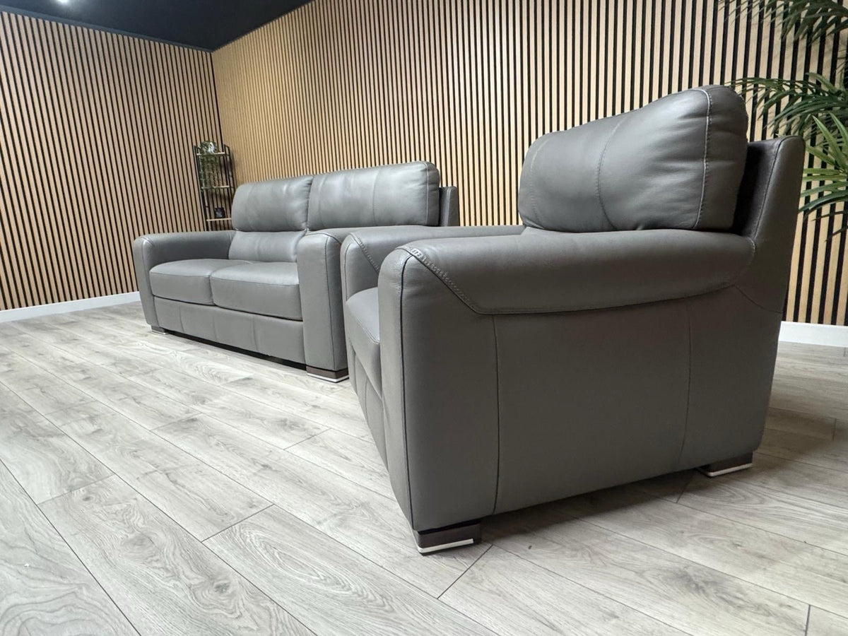 ScS - Sisi Italia LUCCA Leather 3 Seater Sofa + Armchair Set - RRP £3898