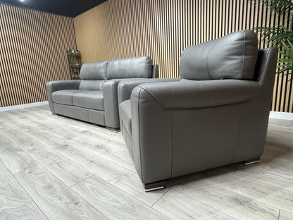 ScS - Sisi Italia LUCCA Leather 3 Seater Sofa + Armchair Set - RRP £3898
