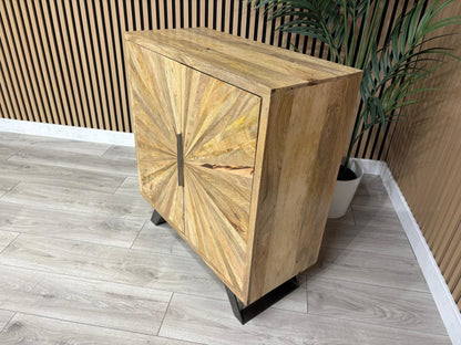 NEXT Sample - Geo Mango Wood Hall Cabinet - RRP: £895