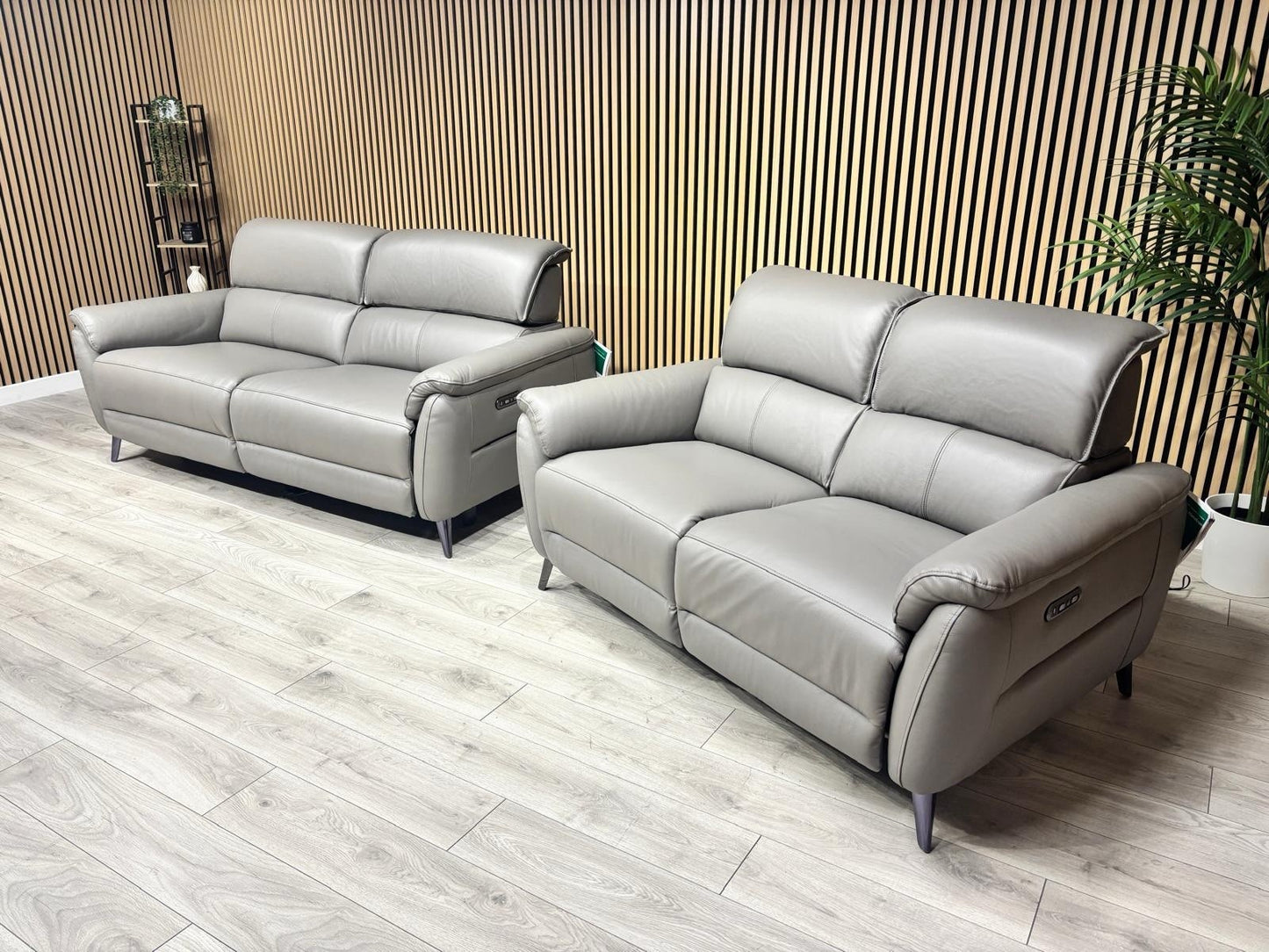 Furniture Village JUDE Style Leather 3 + 2 Seater Power Sofa Set - RRP £4,690