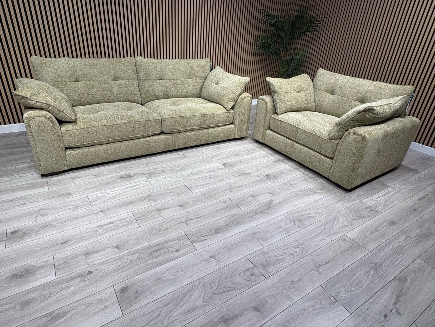 Davina Fabric Large 3 Seater Sofa + Love Chair Set - RRP £2698