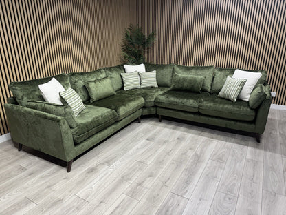 Very Home Sanremo Fabric Corner Group Sofa ( 2c2 )  Olive RRP £3199