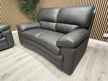 DFS Brooker Leather 3 Seater + 2 Seater Static Sofa Set  - RRP £3690