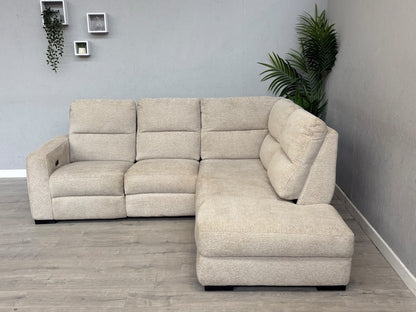 DFS DAVIS RHF Chaise Power Recliner Storage Fabric Corner Sofa - RRP £1,599