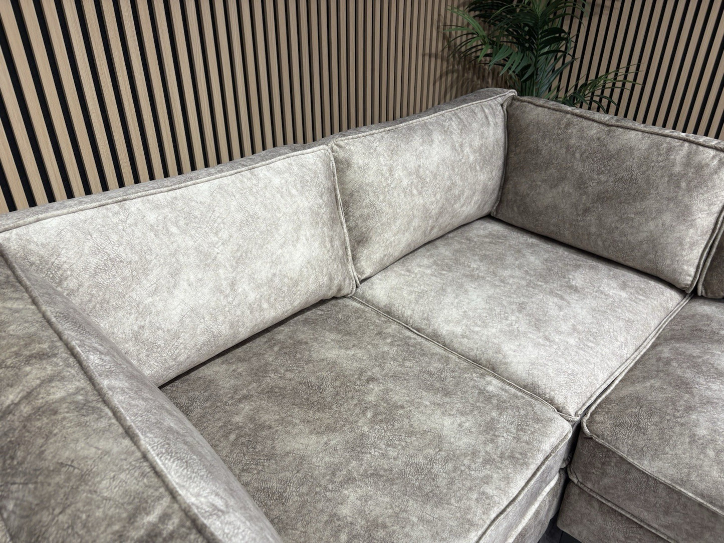 ELIJAH Modular Premium Fabric Corner Sofa, Mink - RRP £3,799