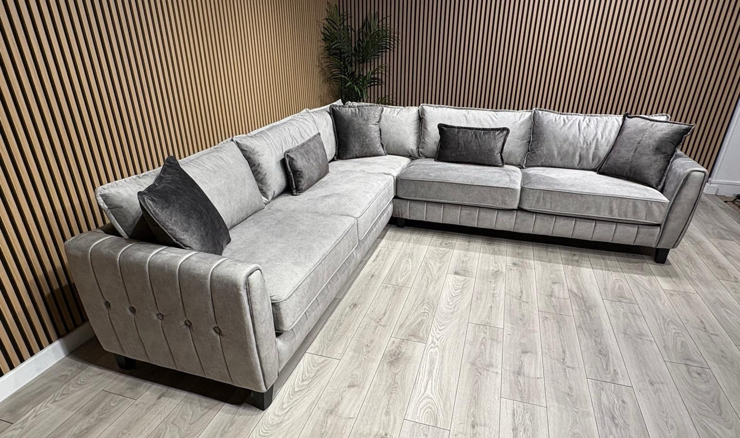 DFS - Cherished Fabric Corner Sofa, Formal Back - RRP: 2399