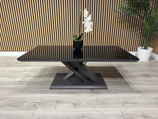 DFS - PROSPECT Glass Coffee Table, Grey / Black  - RRP £349