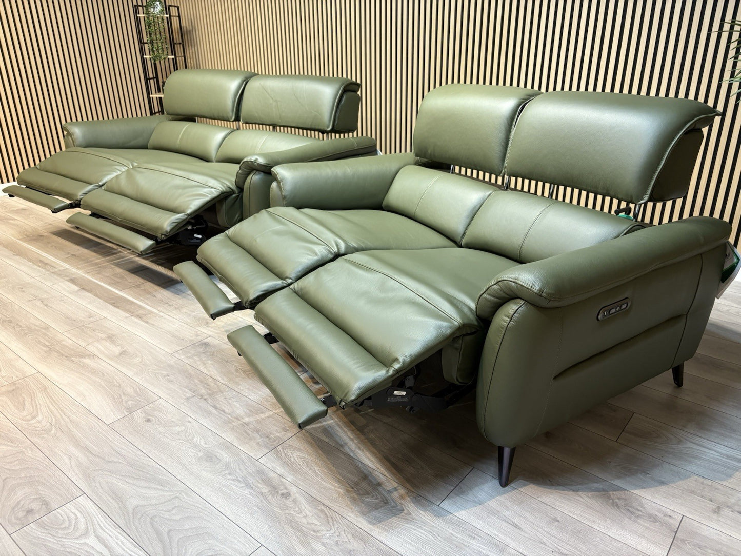 Furniture Village JUDE Style Leather 3 + 2 Seater Power Sofa Set - RRP £4,690